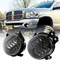 New Version LED Fog Light Compatible with Dodge Ram 1500 2002-2008 Dodge Ram 2500/3500 Pickup Truck 2003 2004 2005 2006 2007 2008 2009-1 Pair Black