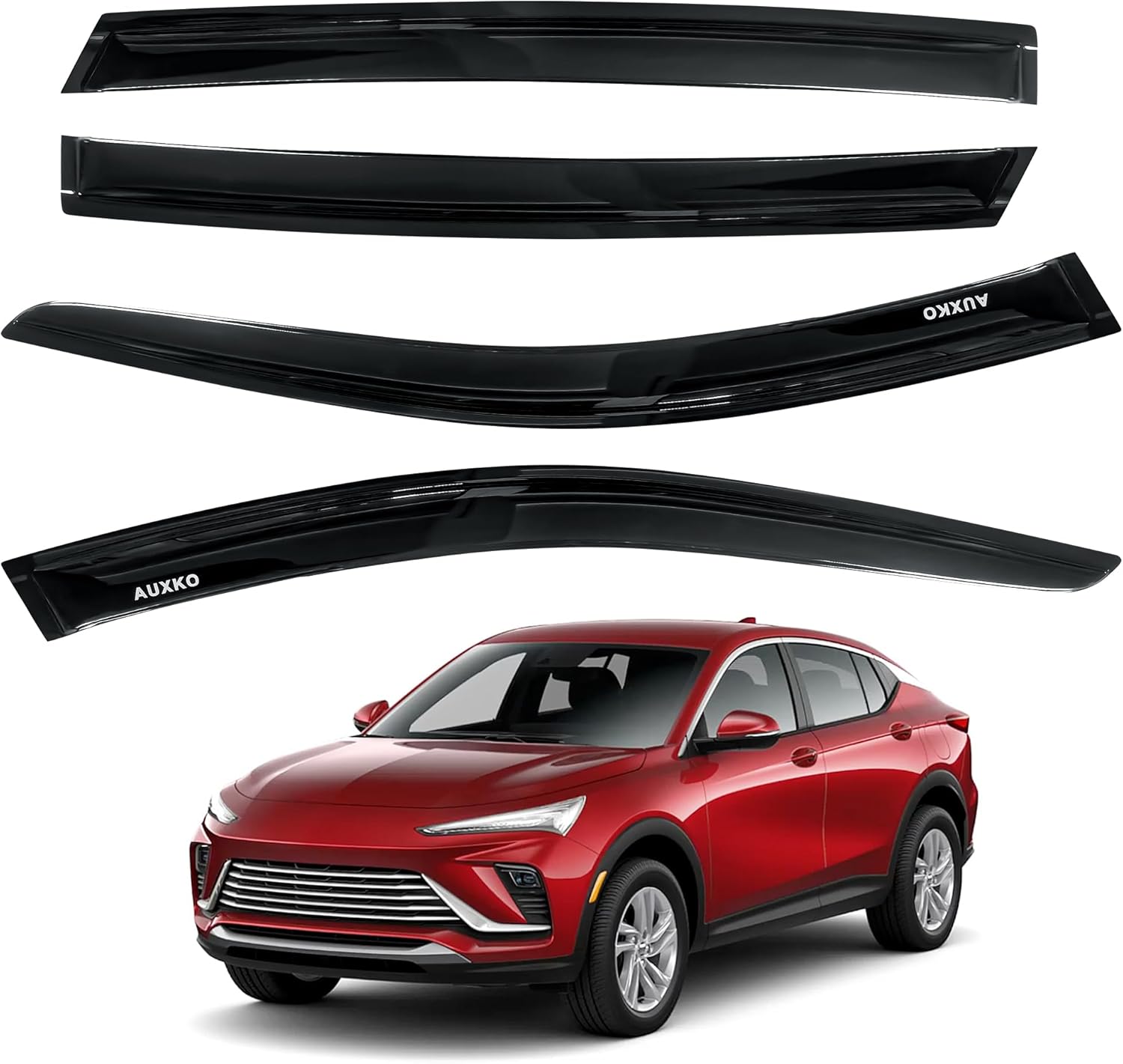 Rain Guards for 2024-2026 Toyota Tacoma Double Cab, Easy-to-Install Rain Guards for Car Window - Out-Channel Vent Visors Accessories for Truck, Side Window Wind Deflectors & Visors