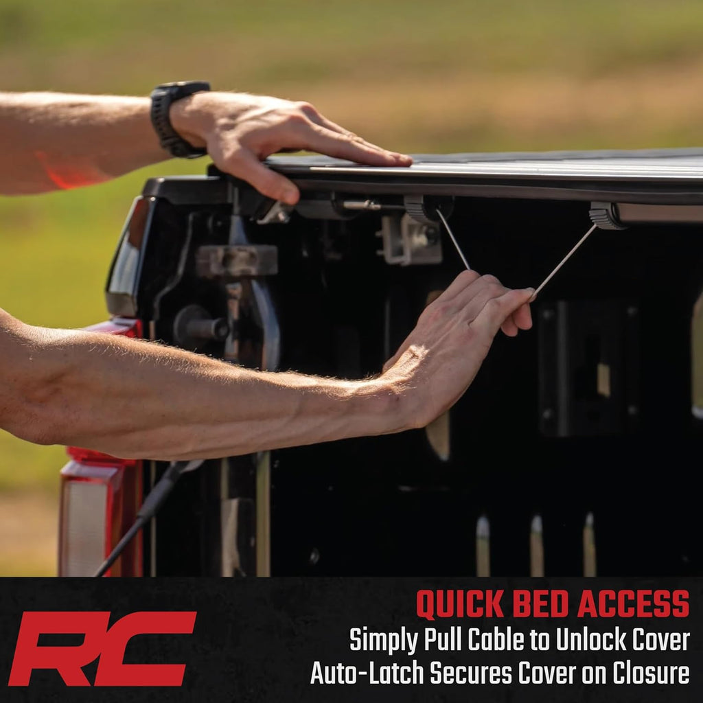 Roll-Up Tonneau Cover for Chevy Silverado & GMC Sierra 1500 (2019-2026) - Aluminum Truck Bed Cover, Fits 5'10 Bed (69.9")