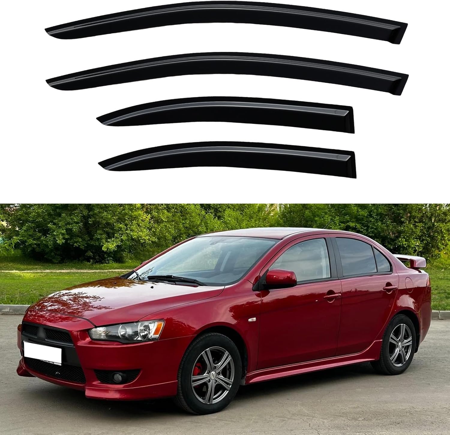 Window Visors Rain Guards for Chevy Tahoe/GMC Yukon 2000-2006, Out-Channel Window Vent Wind Deflectors Visors Shades for 2002-2006 Cadillac Escalade