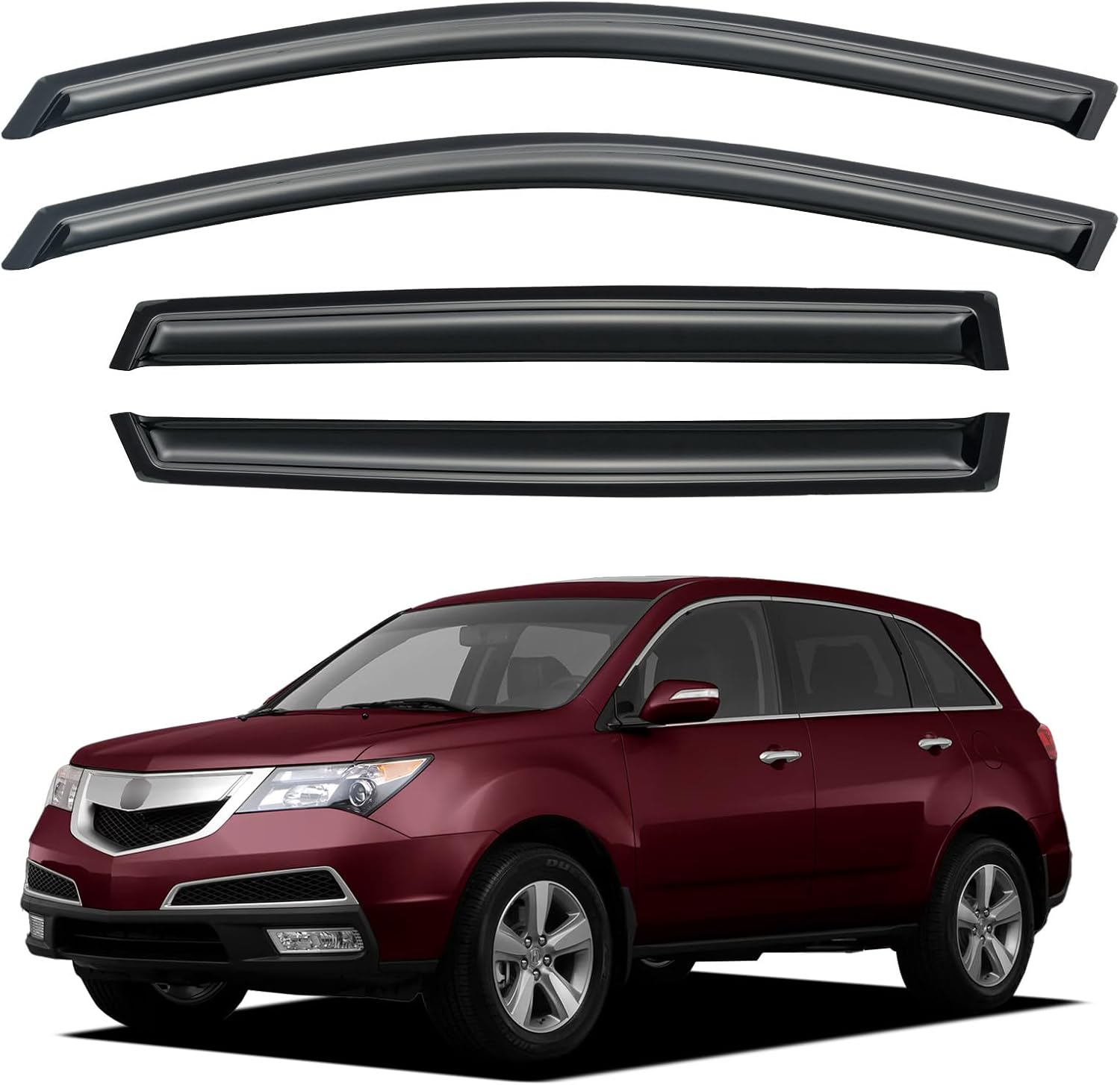 Window Visors Rain Guards for Chevy Tahoe/GMC Yukon 2000-2006, Out-Channel Window Vent Wind Deflectors Visors Shades for 2002-2006 Cadillac Escalade