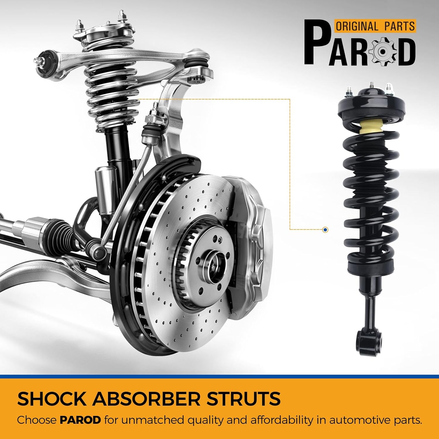 171361 Front Shock Absorbers Struts w/Coil Spring Assembly fit for 2004-2007 Ford F-150, 2008 Ford F-150, 2006-2008 Lincoln Mark LT 4WD（Set of 2）