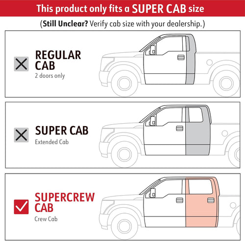 3.5" Oval Nerf Bar Side Steps Compatible with 2015-2026 Ford F-150; 2022-2026 F-150 Lightning; 2017-2026 F-250 F-350 SD | Supercrew Cab | SS2F35057MX | Side Rails Running Boards