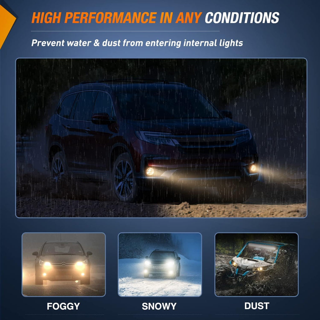 Fog Lights Assembly Compatible with 2013 2014 2015 2016 2017 2018 2019 2020 Honda City CRV CRZ Civic Crosstour Ram Promaster Jeep Cherokee Compass Acura TSX ILX RDX Chrysler