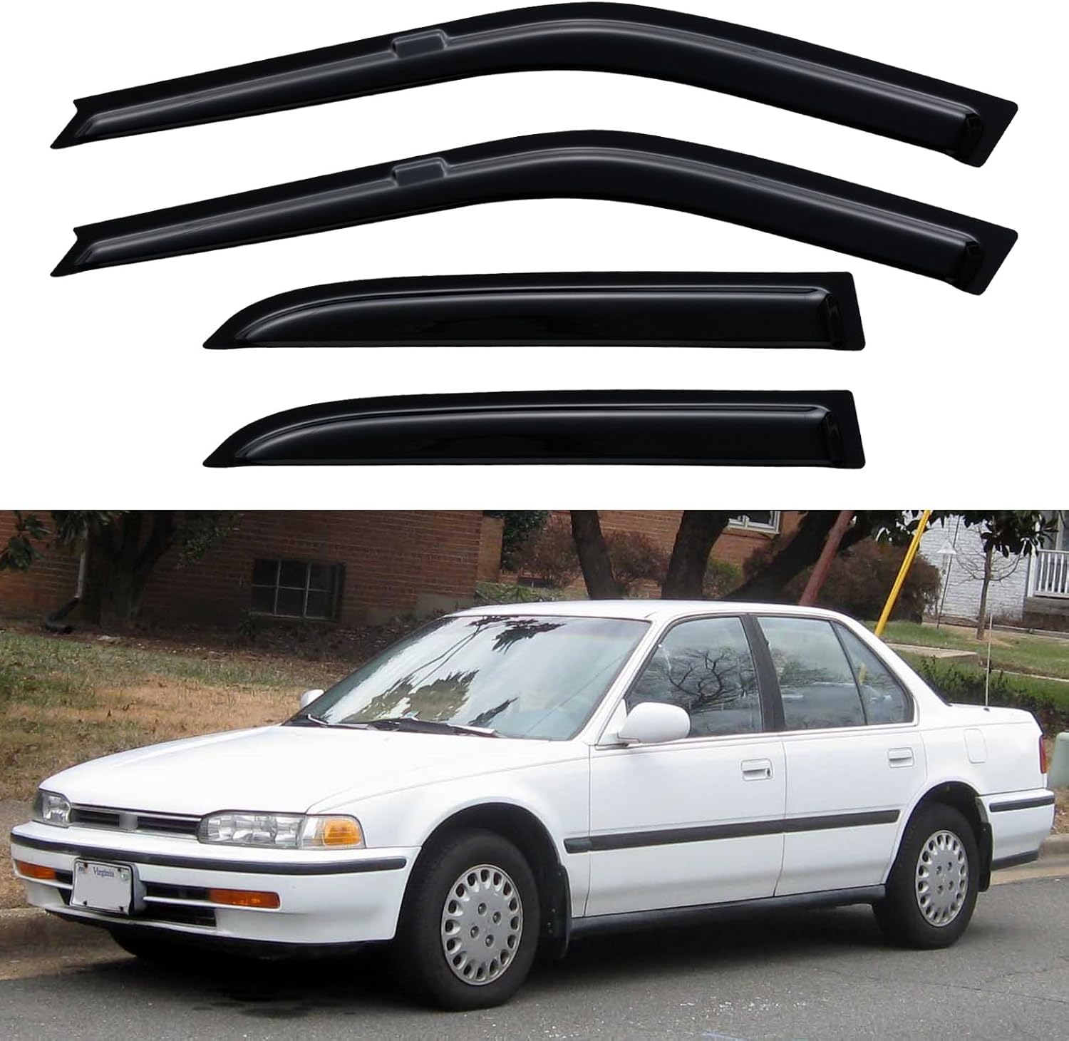 Window Visors Rain Guards for Chevy Tahoe/GMC Yukon 2000-2006, Out-Channel Window Vent Wind Deflectors Visors Shades for 2002-2006 Cadillac Escalade