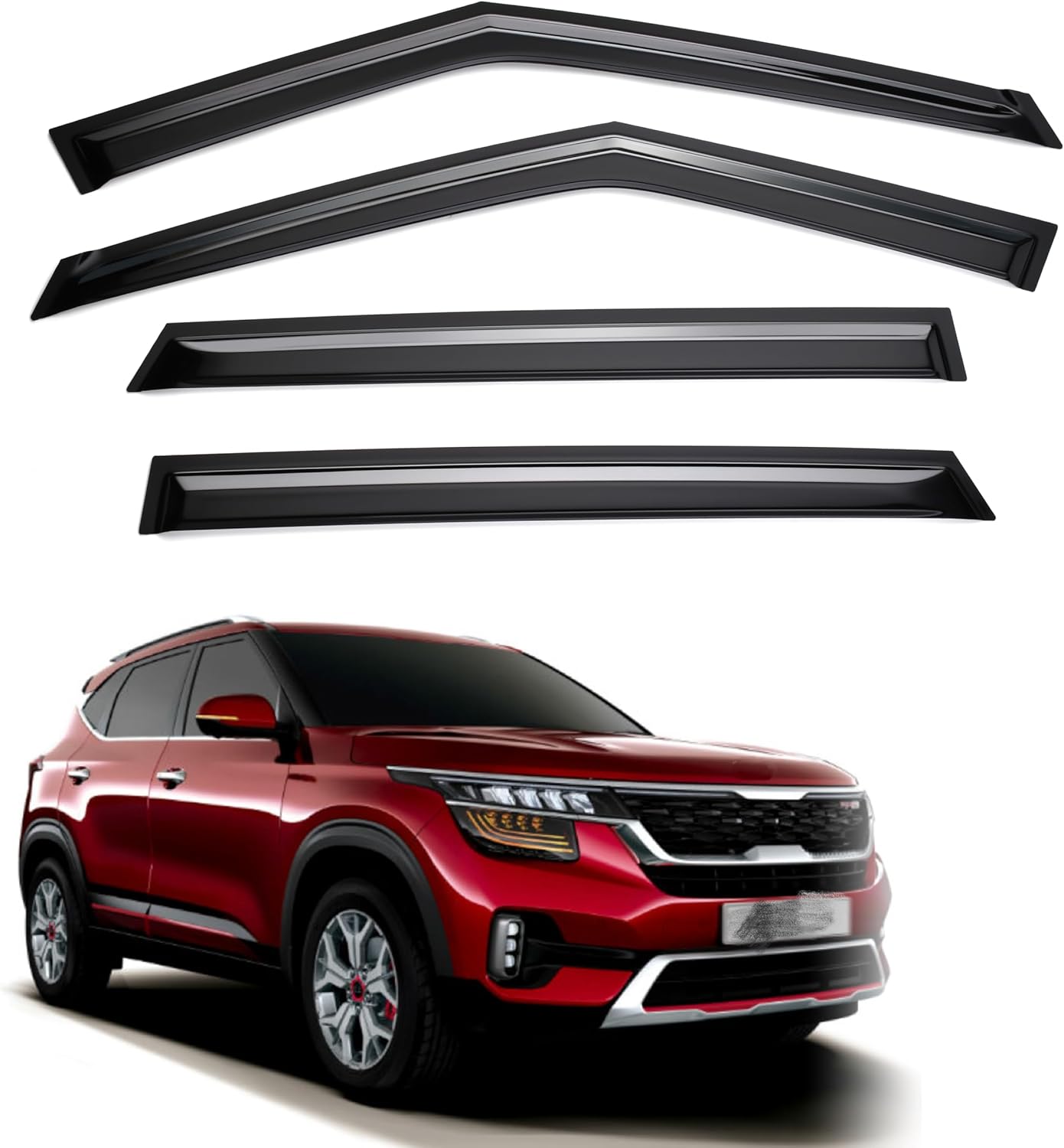 Window Visor Compatible with Honda Civic Sedan 2022 2023 2024(LX EX SI HPT Sport Touring) 4PCS Rain Guard Sun Shield Shade and Window Deflectors