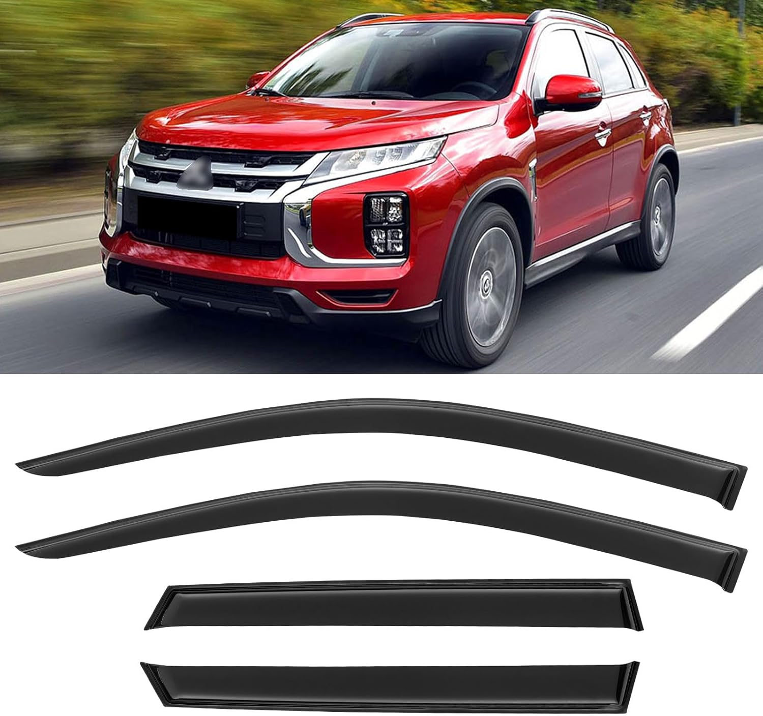 Window Visors Rain Guards for Chevy Tahoe/GMC Yukon 2000-2006, Out-Channel Window Vent Wind Deflectors Visors Shades for 2002-2006 Cadillac Escalade