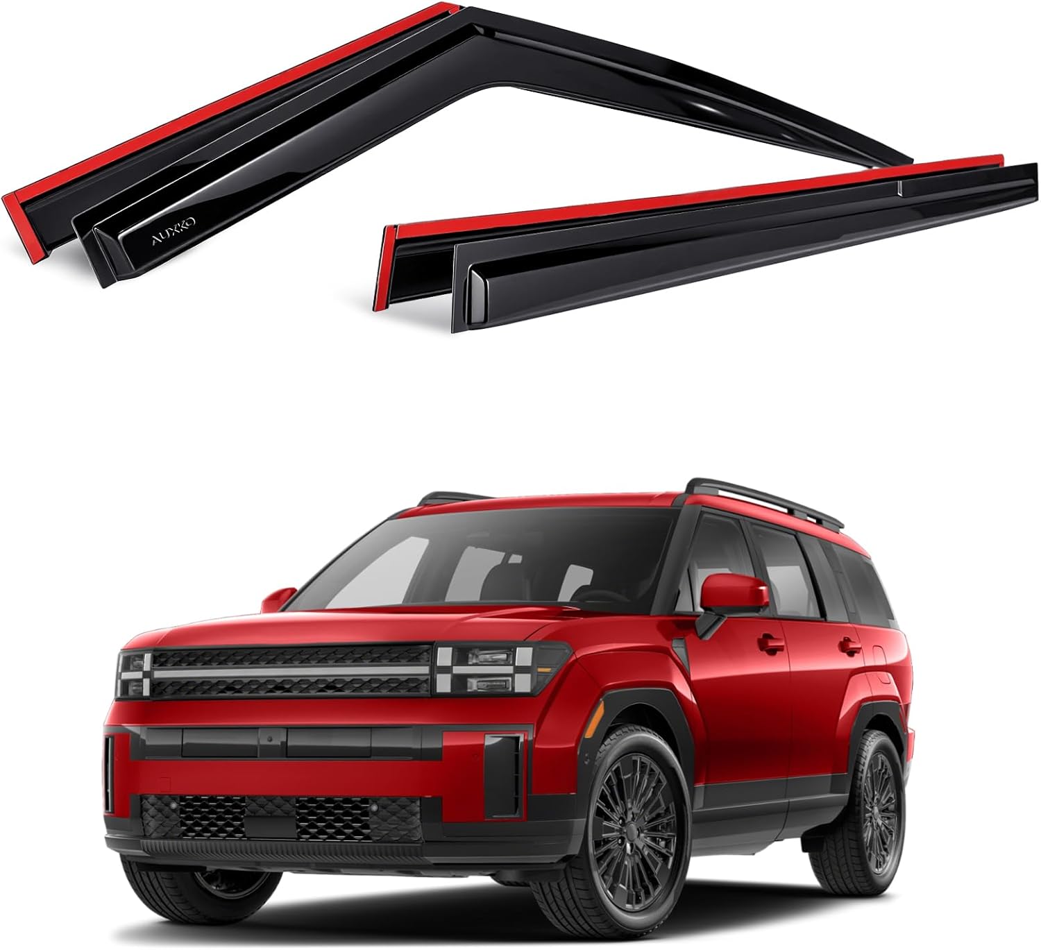 Rain Guards for 2024-2026 Toyota Tacoma Double Cab, Easy-to-Install Rain Guards for Car Window - Out-Channel Vent Visors Accessories for Truck, Side Window Wind Deflectors & Visors