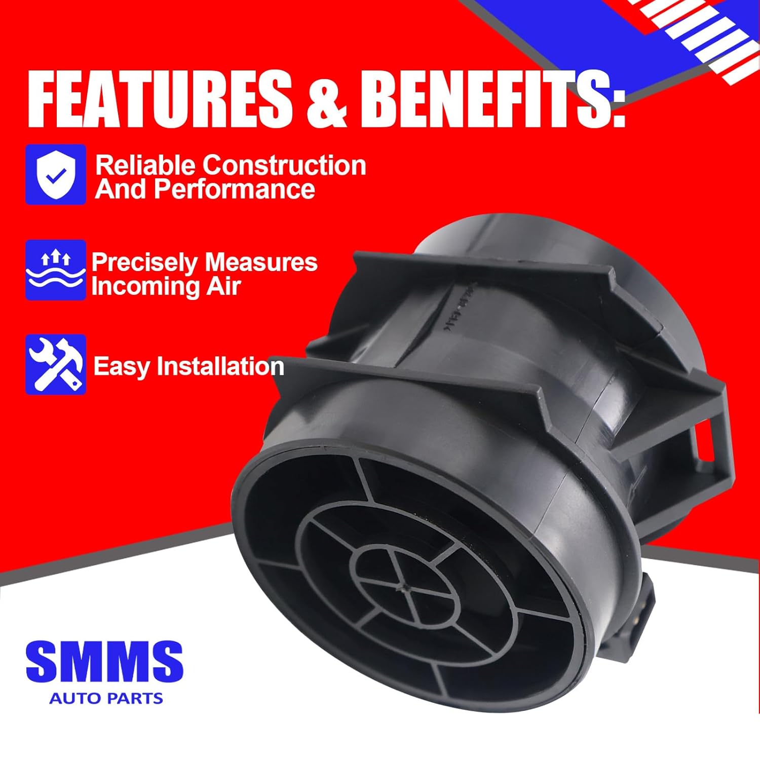 Air Flow Sensor Meter MAF for Hyundai Santa Fe Tucson Tiburon Sonata for Kia Magentis Optima Sportage V6 2.5L 2.7L, Replace OE 28164-37200, 2816437200, MF21041N, 5WK9643