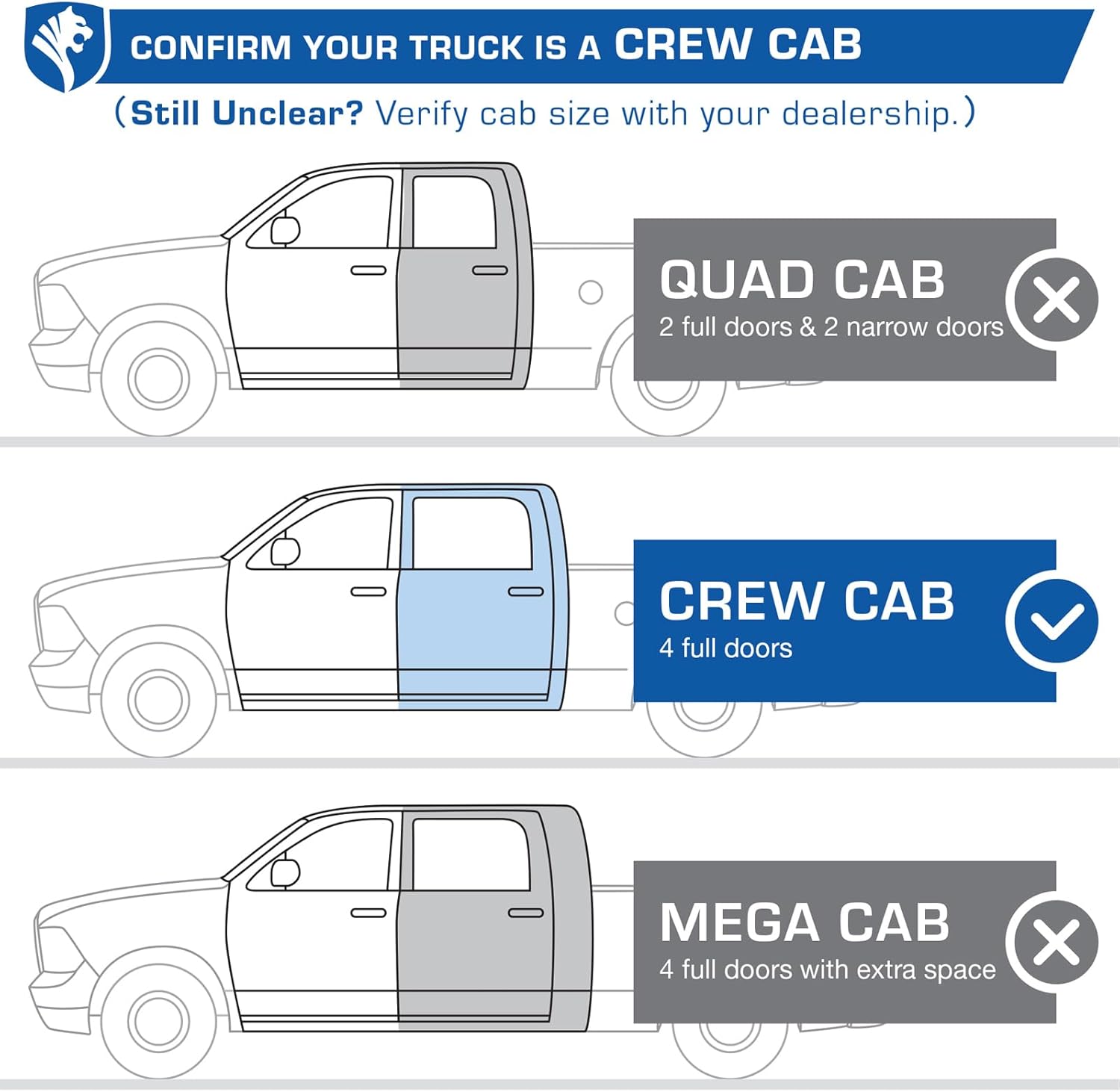 Auto 3.5" Rider Running Boards Compatible with 2009-2018 Dodge Ram 1500; 2010-2026 2500 3500; 2019-2024 Classic | Crew Cab | TG-SS2D35317 | Side Step Rail Nerf Bars