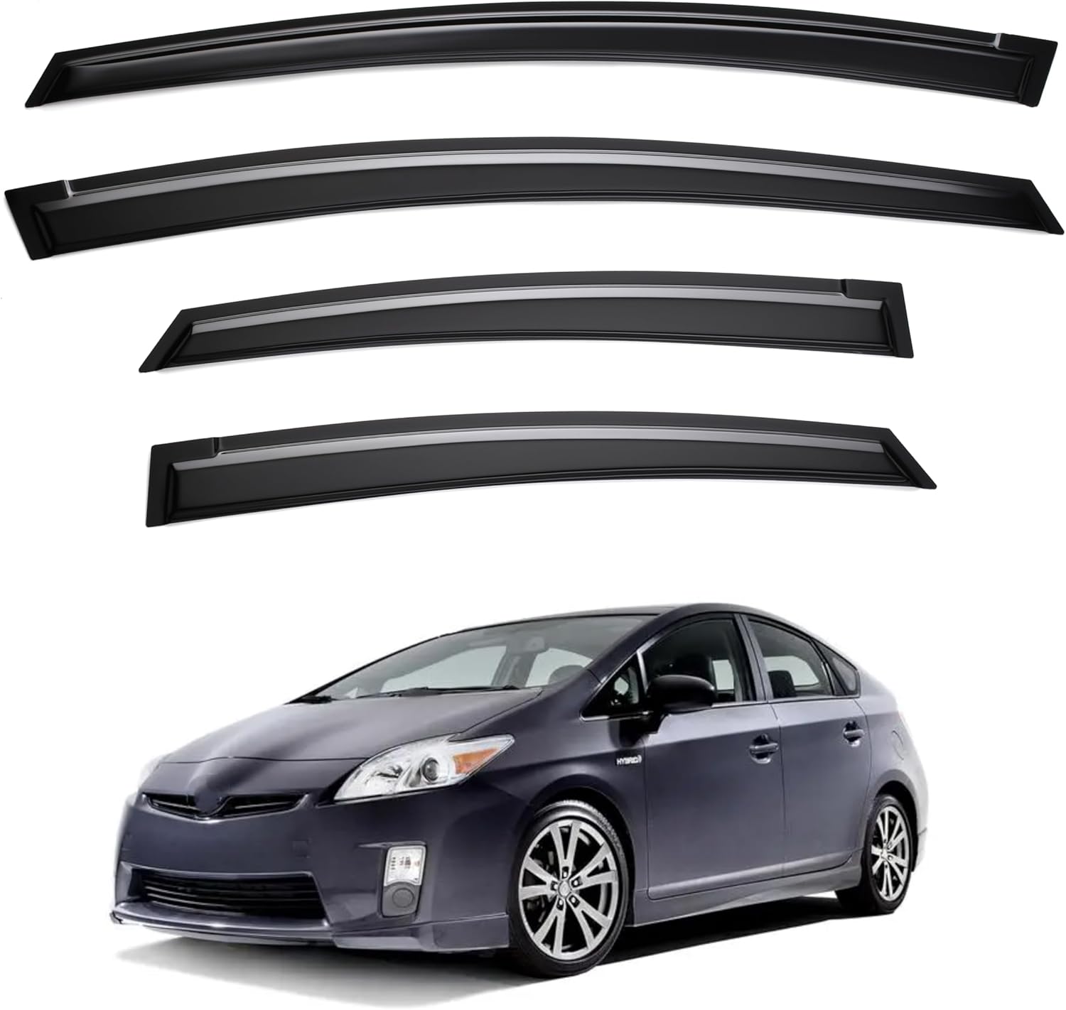 Window Visor Compatible with Honda Civic Sedan 2022 2023 2024(LX EX SI HPT Sport Touring) 4PCS Rain Guard Sun Shield Shade and Window Deflectors