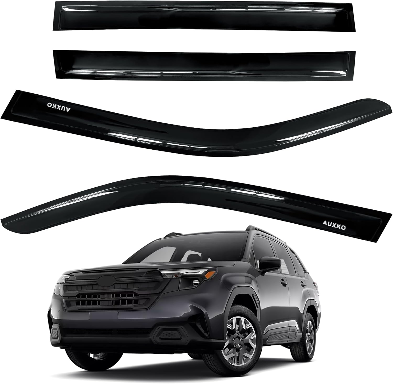 Rain Guards for 2024-2026 Toyota Tacoma Double Cab, Easy-to-Install Rain Guards for Car Window - Out-Channel Vent Visors Accessories for Truck, Side Window Wind Deflectors & Visors