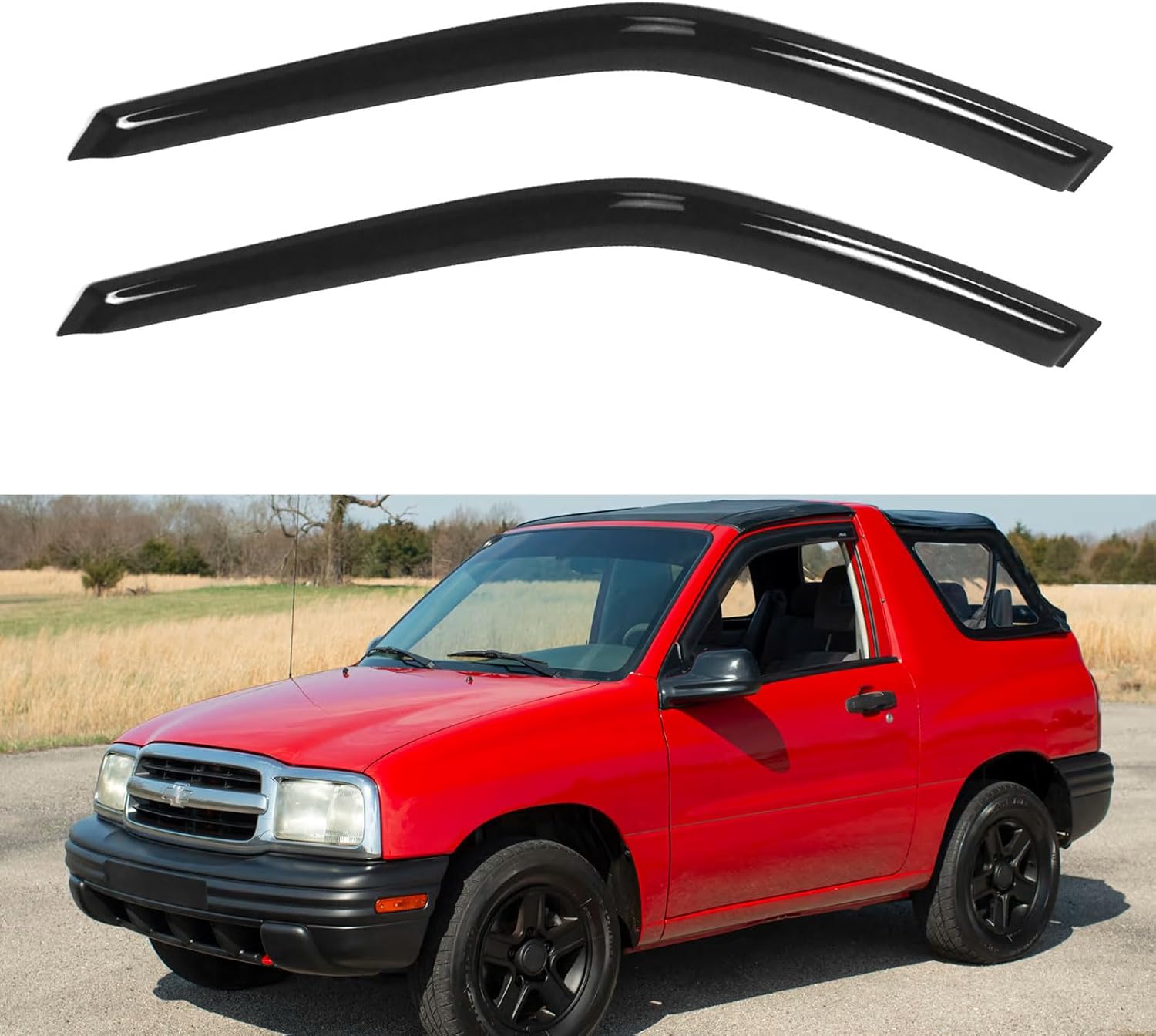 Window Visors Rain Guards for Chevy Tahoe/GMC Yukon 2000-2006, Out-Channel Window Vent Wind Deflectors Visors Shades for 2002-2006 Cadillac Escalade