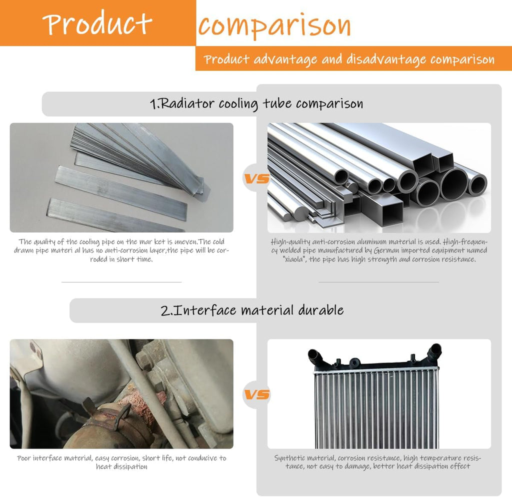 Aluminum Radiator | Compatible with Jeep WRANGLER 3.8 V6,2007-2009 | 22mm Core Thickness | Replaces CU2957