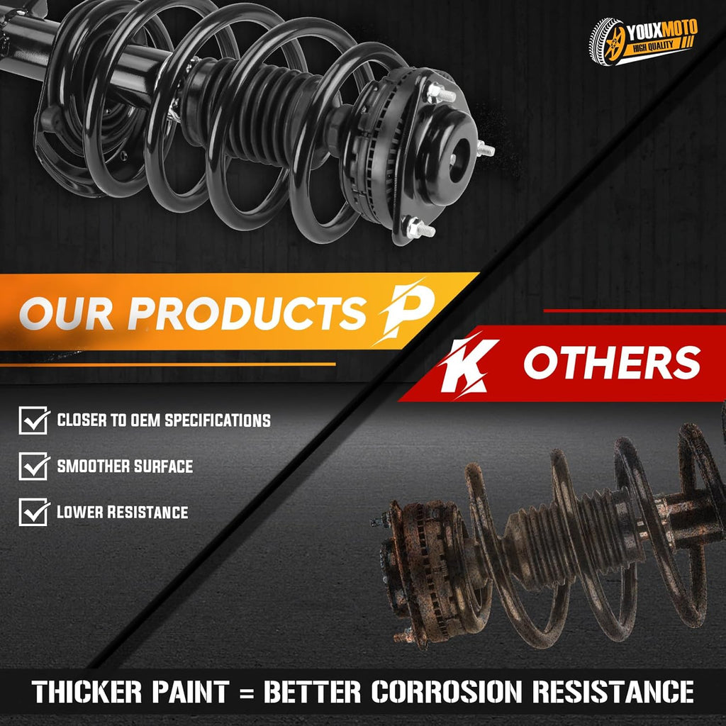 Front Struts Shock Absorber Sway Bar Links Kit Fit for Chrysler Town & Country 2008-2010, for Dodge Grand Caravan 2008-2010, Replace 171128L 171128R K7258 (4Pcs)