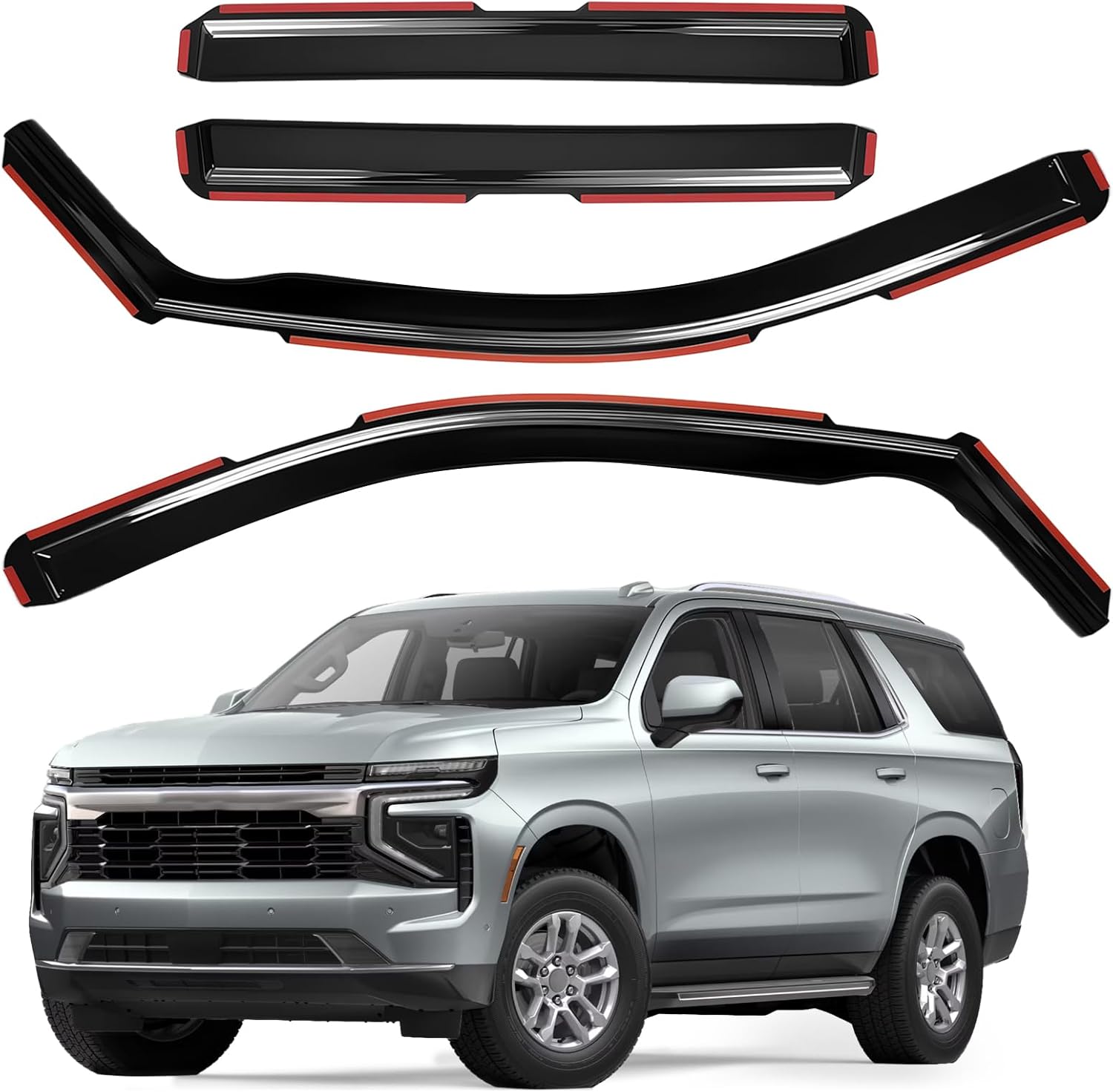 Rain Guards for 2024-2026 Toyota Tacoma Double Cab, Easy-to-Install Rain Guards for Car Window - Out-Channel Vent Visors Accessories for Truck, Side Window Wind Deflectors & Visors