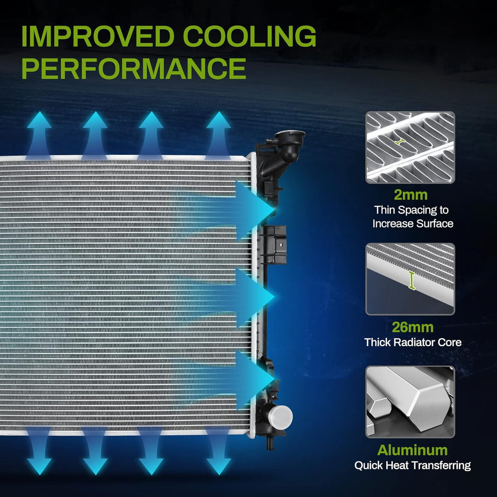 Radiator Compatible with 2008-2016 Dodge Grand Caravan Chrysler Town & Country ATRD1039