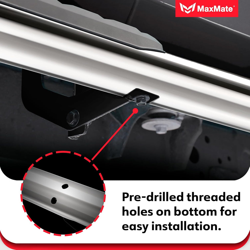 3.5" Oval Nerf Bar Side Steps Compatible with 2015-2026 Ford F-150; 2022-2026 F-150 Lightning; 2017-2026 F-250 F-350 SD | Supercrew Cab | SS2F35057MX | Side Rails Running Boards