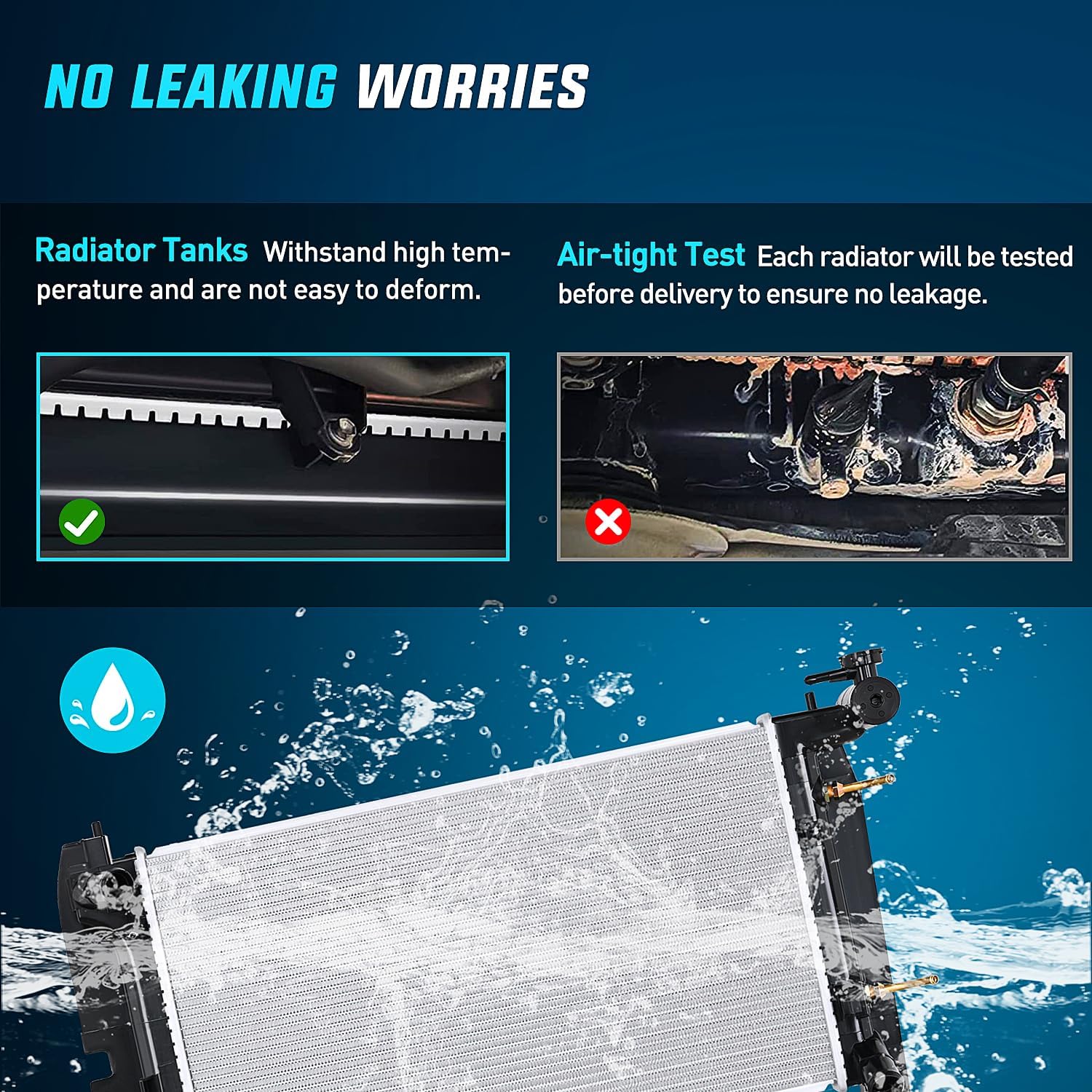 Radiator for Toyota Corolla 2003 2004 2005 2006 2007 2008,Toyota Matrix 2005 2006 2007 2008 2009 2010 2011 2012 2013 2014 2015-2018,Pontiac Vibe 2003-2008 Engine: 1.8L l4 Aspirated