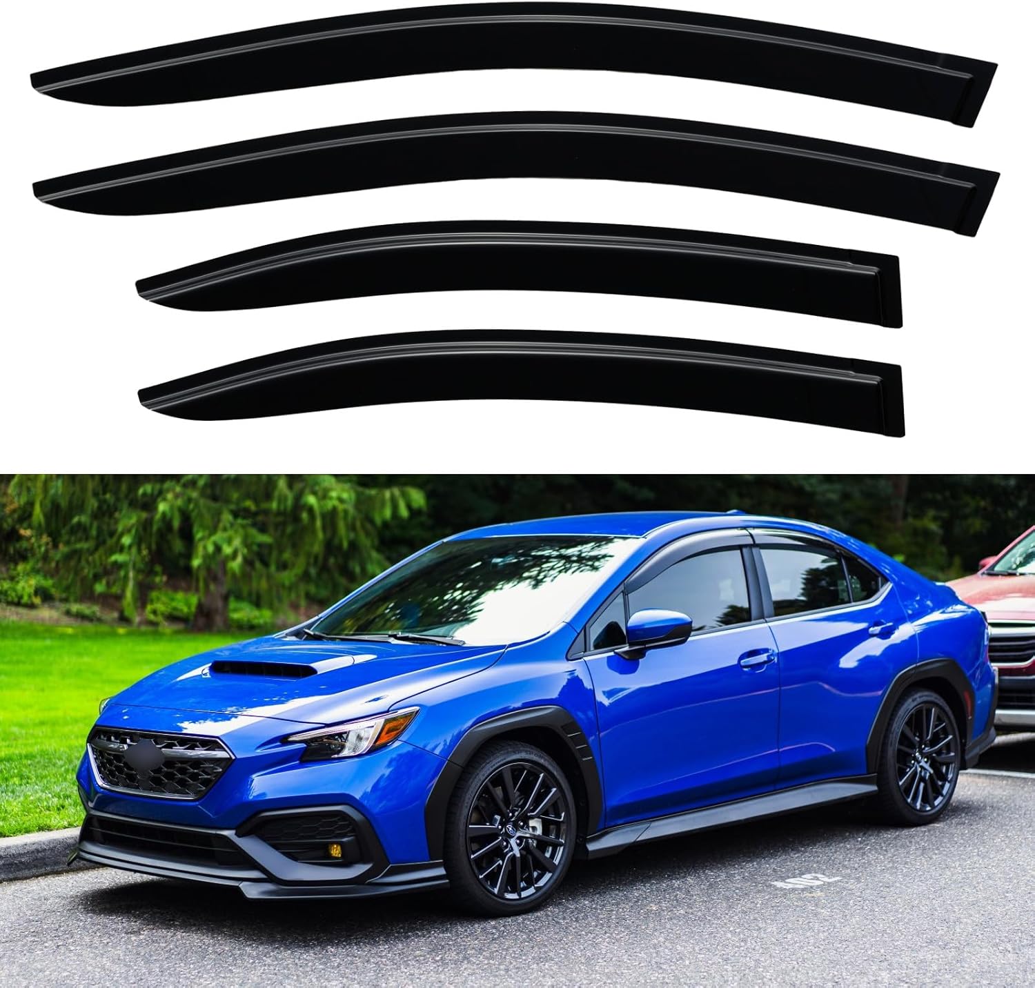 Window Visors Rain Guards for Chevy Tahoe/GMC Yukon 2000-2006, Out-Channel Window Vent Wind Deflectors Visors Shades for 2002-2006 Cadillac Escalade