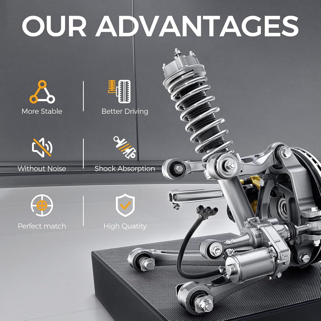 171361 Front Shock Absorbers Struts w/Coil Spring Assembly fit for 2004-2007 Ford F-150, 2008 Ford F-150, 2006-2008 Lincoln Mark LT 4WD（Set of 2）