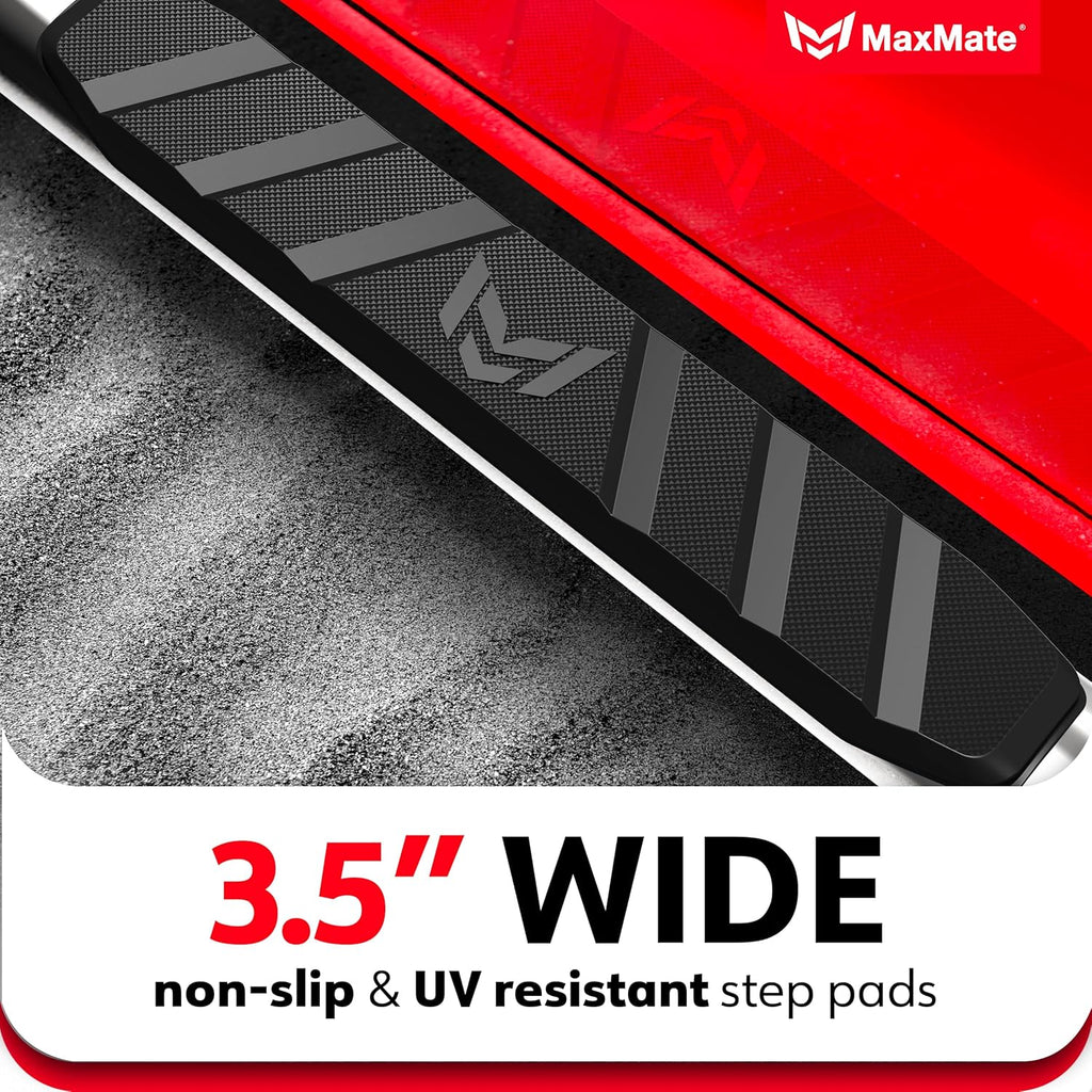 3.5" Oval Nerf Bar Side Steps Compatible with 2015-2026 Ford F-150; 2022-2026 F-150 Lightning; 2017-2026 F-250 F-350 SD | Supercrew Cab | SS2F35057MX | Side Rails Running Boards